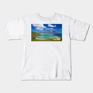 Beach Mountains Paradise Painting Kids T-Shirt